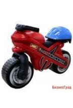 Каталка-мотоцикл "МХ" со шлемом (шлем голубой, розовый указывать какой цвет!)