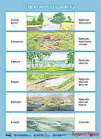 Плакат. Где в природе есть вода